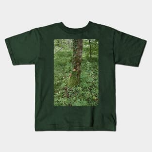 Moss-covered Tree With Mushrooms And Ivy Kids T-Shirt